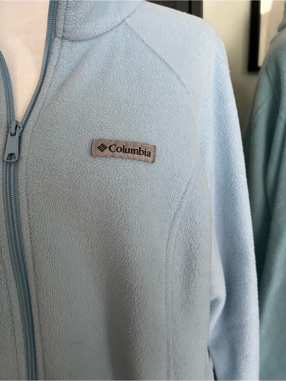 Columbia Women's Powder Blue Full-Zip Fleece Jacket XL